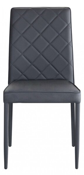 Sedia Blossom 41x50x91 h cm in Similpelle Grigio scuro