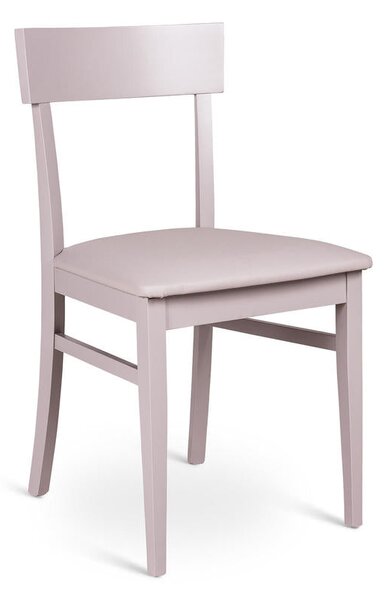 Set 2 Sedie 44x45xH82 cm in Similpelle Monaco Grigio Chiaro