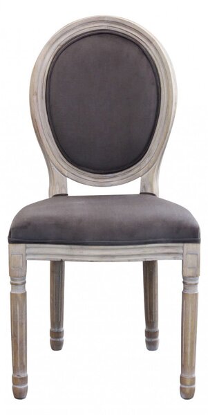 Sedia Constance 48x46x96 h cm in Velluto Tortora