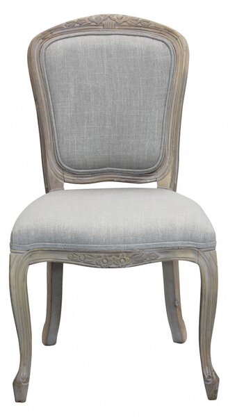 Sedia Romy 52x49x90 h cm in Legno e Tessuto Grigio