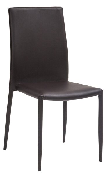 Sedia Imbottita 46x50x89 cm in Similpelle Dani Plus Moka