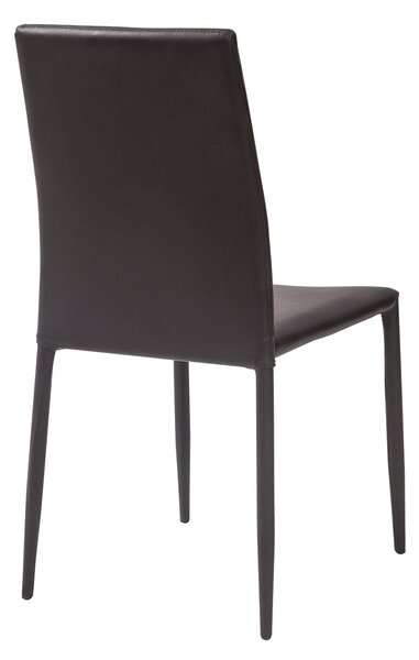Sedia Imbottita 46x50x89 cm in Similpelle Dani Plus Moka