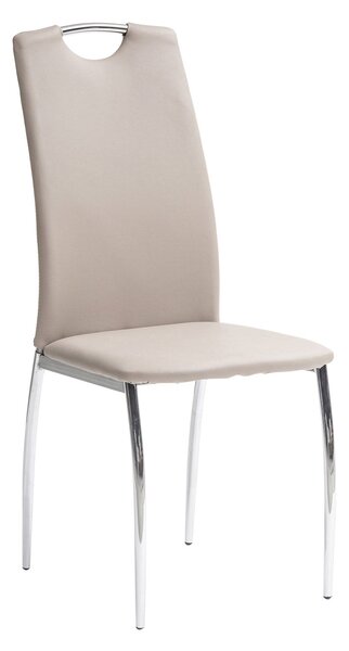 Sedia Imbottita 102x48x43 cm in Similpelle Alba Cappuccino