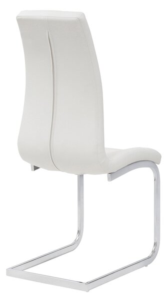 Sedia Imbottita 42x57x106 cm in Similpelle Sohl Bianca