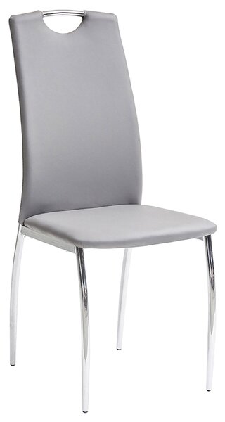 Sedia Imbottita 102x48x43 cm in Similpelle Alba Grigia