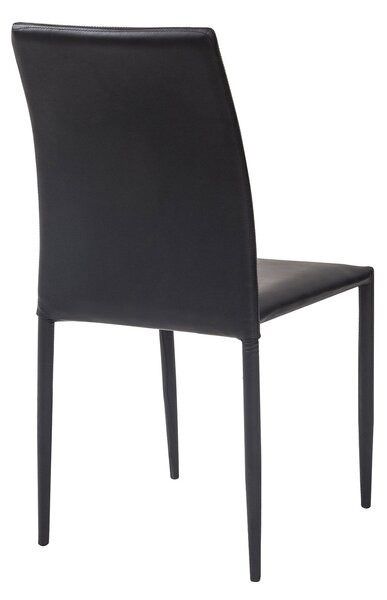 Sedia Imbottita 46x50x89 cm in Similpelle Dani Plus Nera