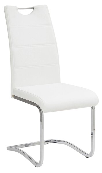 Sedia Imbottita 41x61x101 cm in Similpelle Idra Bianca