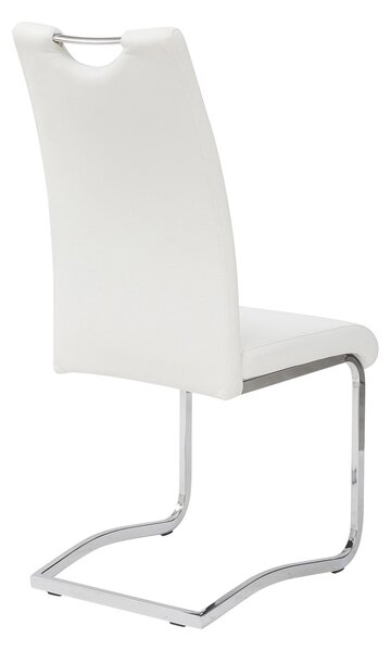 Sedia Imbottita 41x61x101 cm in Similpelle Idra Bianca