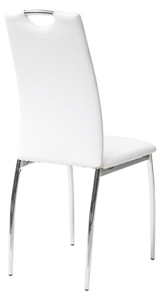 Sedia Imbottita 102x48x43 cm in Similpelle Alba Bianca