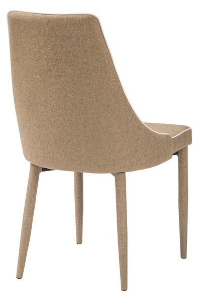 Sedia Imbottita 47x57x88 cm in Similpelle New Plana Orzo