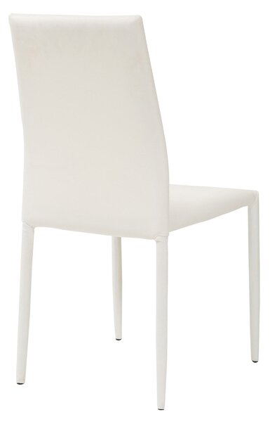 Sedia Imbottita 46x50x89 cm in Similpelle Dani Plus Bianca