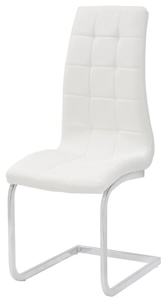 Sedia Imbottita 42x57x106 cm in Similpelle Sohl Bianca