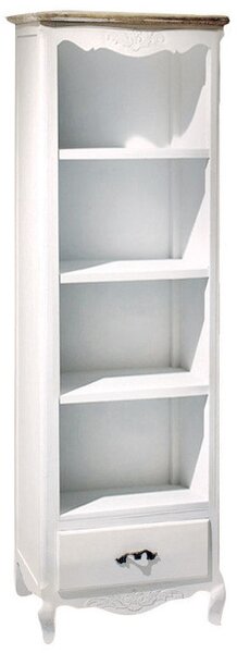 Mobile Libreria 4 Ripiani 1 Cassetto in Legno Country