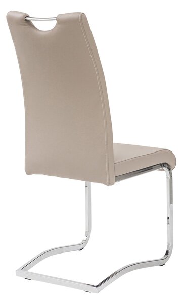 Sedia Imbottita 41x61x101 cm in Similpelle Idra Cappuccino