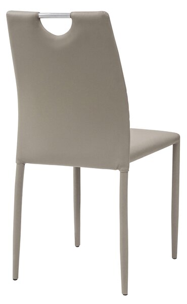 Sedia Imbottita 44x42x90 cm in Similpelle Tulip Cappuccino