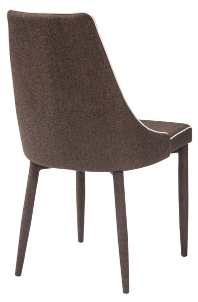 Sedia Imbottita 47x57x88 cm in Similpelle New Plana Moka