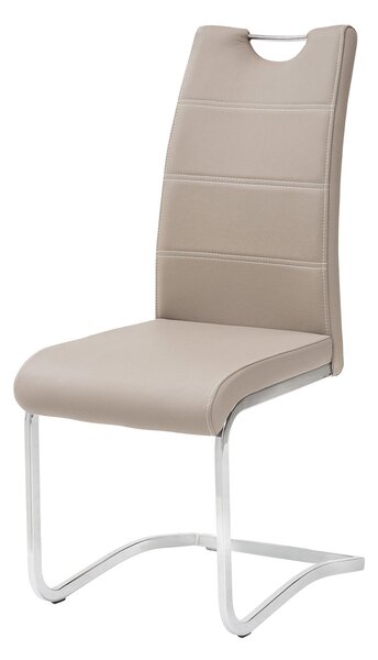 Sedia Imbottita 41x61x101 cm in Similpelle Idra Cappuccino