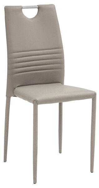 Sedia Imbottita 44x42x90 cm in Similpelle Tulip Cappuccino