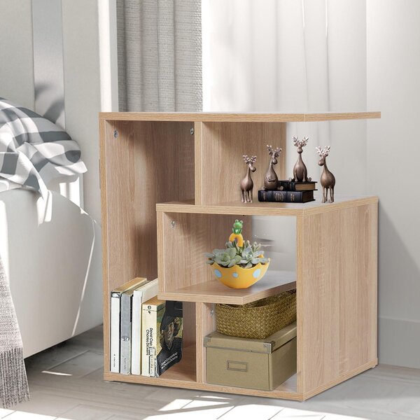 Libreria a 3 livelli in Legno Rovere 45x40x55 cm