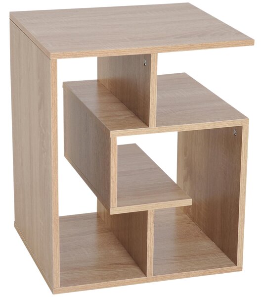 Libreria a 3 livelli in Legno Rovere 45x40x55 cm