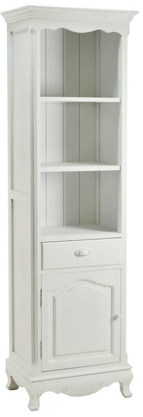 Mobile Libreria 1 Anta 1 Cassetto in Legno Basilea Bianco Anticato
