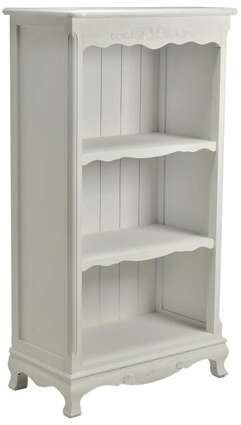 Mobile Libreria 2 Ripiani in Legno Basilea Bianco Anticato