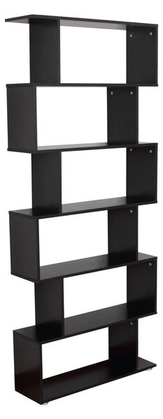 Libreria di Design in Legno Nero 80x24x191 cm