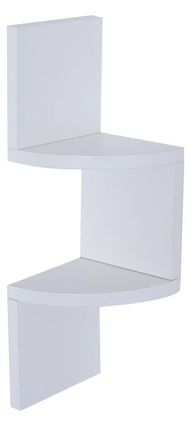 Libreria Moderna con Mensole da Parete in Legno MDF Bianco 16x16x50 cm