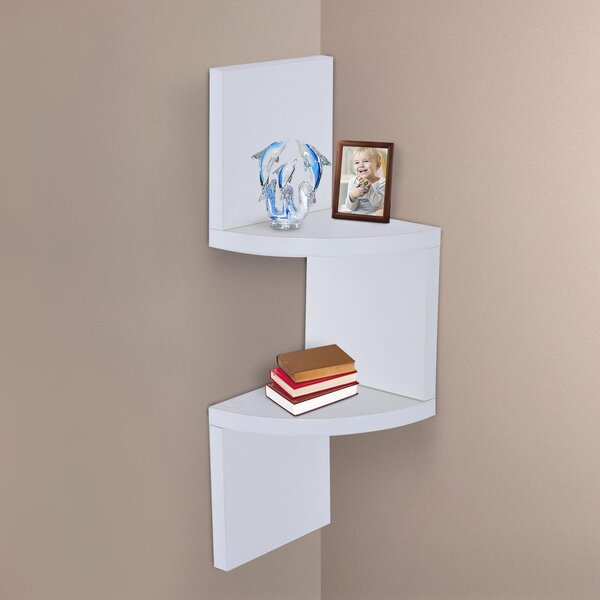Libreria Moderna con Mensole da Parete in Legno MDF Bianco 16x16x50 cm