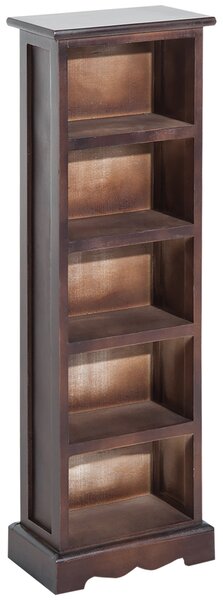 Libreria 5 Ripiani in Legno Marrone 30x17x90 cm
