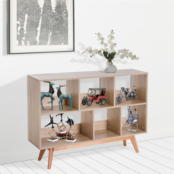 Libreria Mobile Ingresso con Piedini Legno Naturale 120.5x30x85.5 cm
