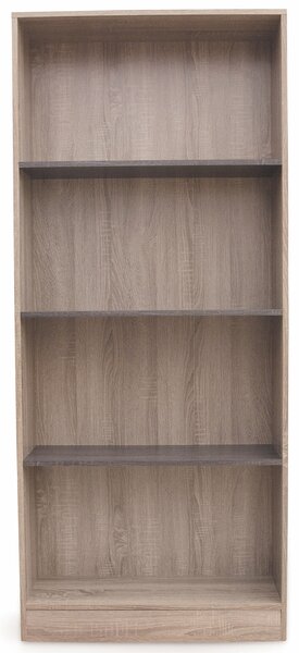 Libreria 4 Ripiani 73x24x170 cm in MDF Soriani Marrone Chiaro e Scuro
