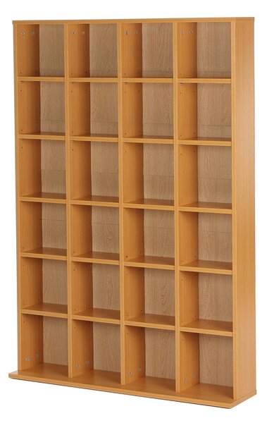 Mobile Libreria 24 Scomparti Legno naturale 130.5x89x20 cm