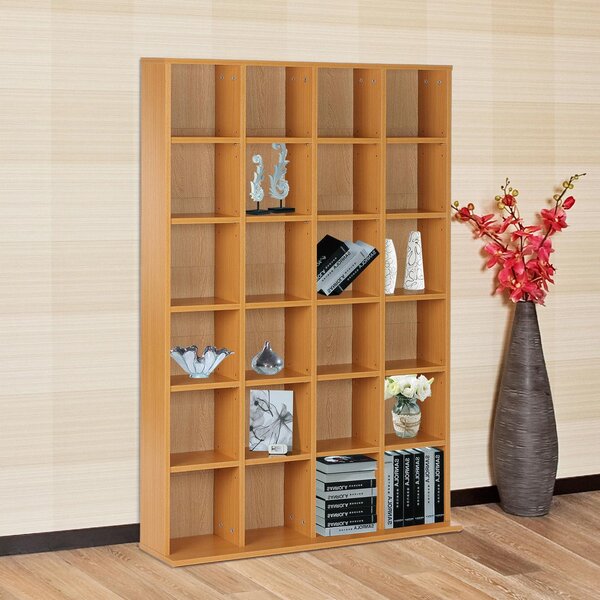 Mobile Libreria 24 Scomparti Legno naturale 130.5x89x20 cm