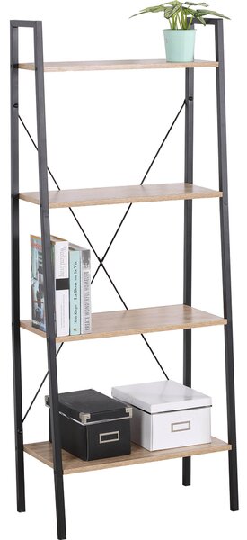 Libreria 4 Ripiani 60x32,5x148 cm in Metallo e Truciolato Motti