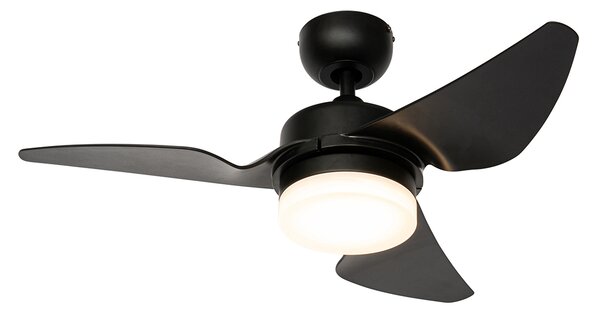 Ventilatore da soffitto nero 86,7 cm con LED dimmerabile con telecomando - Yuki