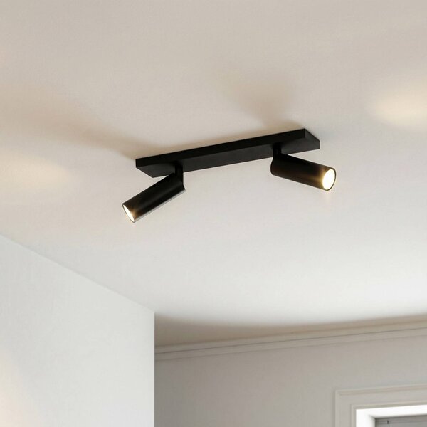 Arcchio Faretto da soffitto Brinja Slim, nero, a 2 luci GU10 MR11 Slim Arcchio, dimmerabile, Nero, Corridoio, Alluminio, Moderno, Faretto
