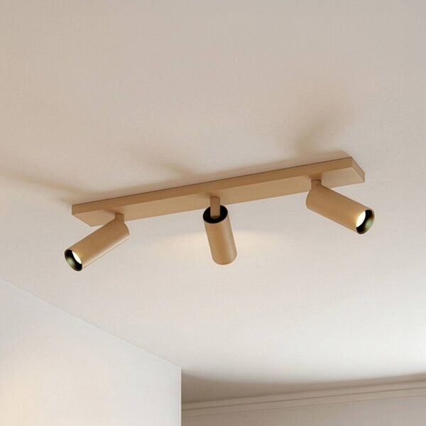 Arcchio Faretto da soffitto Brinja Slim, caffè, a 3 luci, GU10 MR11 Slim Arcchio, dimmerabile, Marrone / Ruggine, Corridoio, Alluminio, Moderno, Faretto