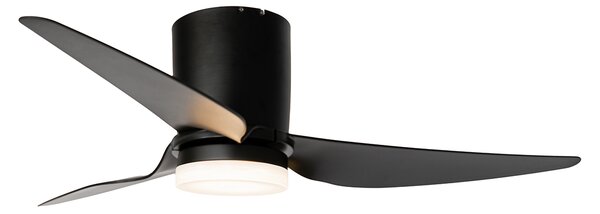 Ventilatore a soffitto nero con LED incluso e telecomando - Patty