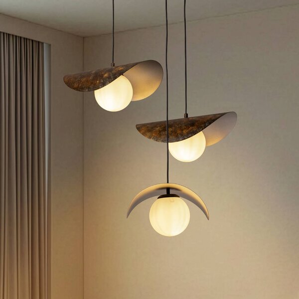 Lampada a sospensione Vatoz Opviq, dimmerabile, Nero, Soggiorno / Sala da pranzo, Metallo, Lampada a sospensione