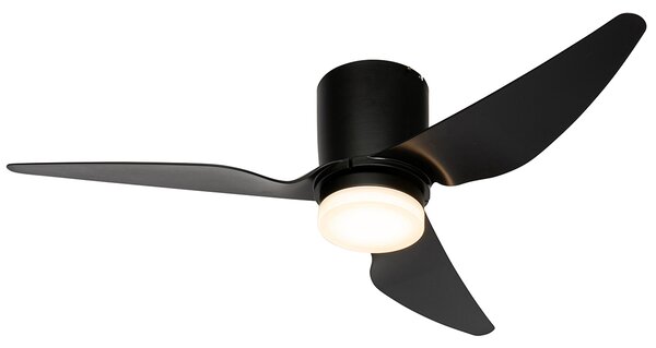 Ventilatore a soffitto nero con LED incluso e telecomando - Patty