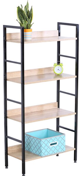 Libreria 4 Ripiani 60x27,6x126 cm in Metallo e Truciolato Motti