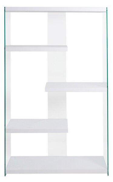 Libreria in Vetro 91,5x30x160 cm Bianco