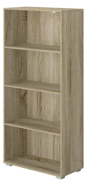 Libreria 4 Ripiani 60x30x130 cm in MDF Rovere