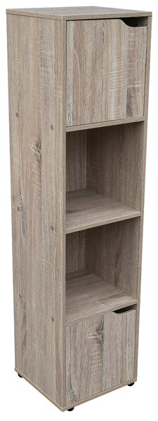 Libreria 2 Ripiani 2 Ante 30x29x120 cm in Legno