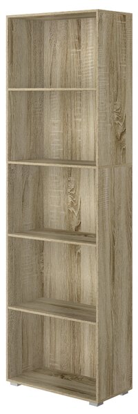 Libreria 5 Ripiani 60x30x195 cm in MDF Rovere