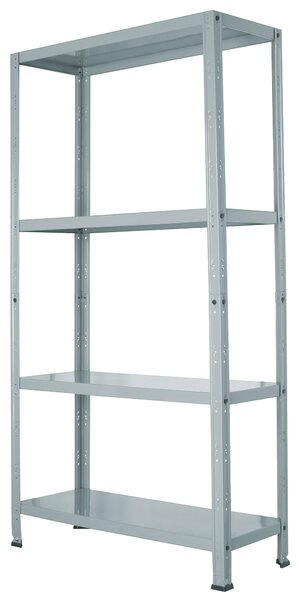 Scaffale in Metallo 4 Ripiani 75x30x145 cm Grigio Nuvolato
