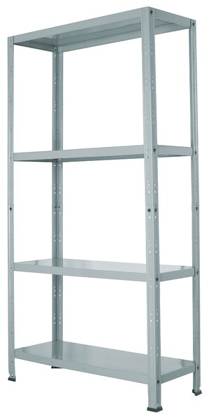 Scaffale in Metallo 4 Ripiani 75x30x145 cm Bianco
