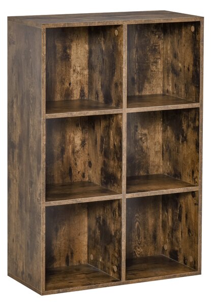 Libreria 6 Ripiani 65,5x30x97,5 cm in Legno Marrone