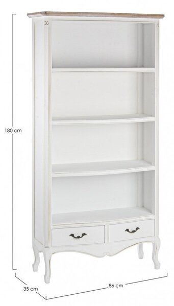Libreria 2 Cassetti Justine in Legno